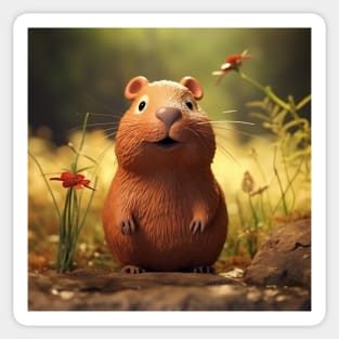 Clay Capybara 2 Sticker